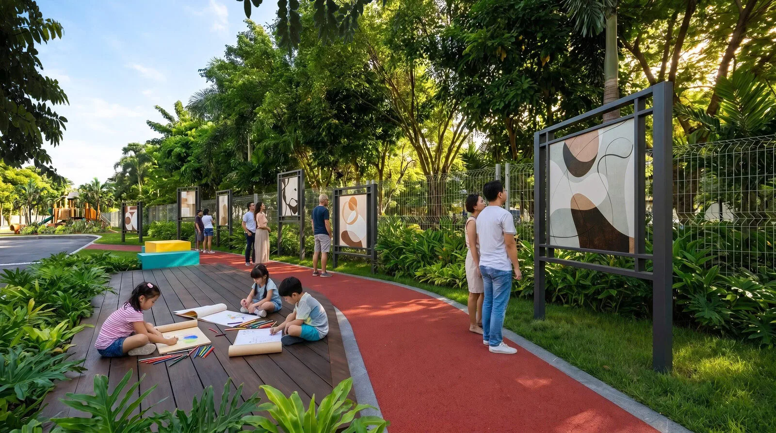 Đường dạo nghệ thuật ORI LOOP trưng bày tác phẩm của cư dân The Ori Space, Mỹ Hạnh