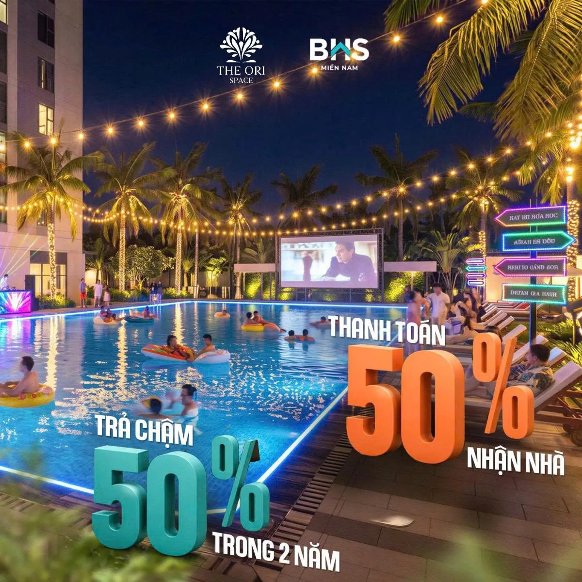 Chính sách thanh toán 50% nhận nhà, trả chậm 50% trong 2 năm tại The Ori Space