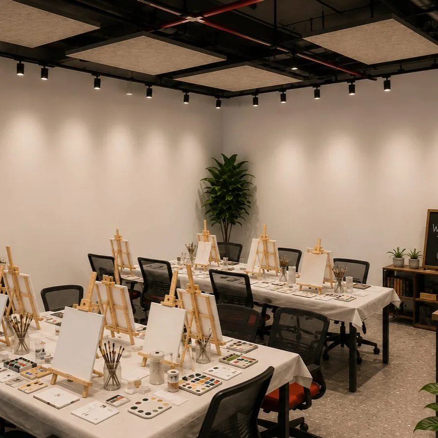 Lớp workshop vẽ trong The Ori Creative Hub 1.005 m² tại The Ori Space, Mỹ Hạnh